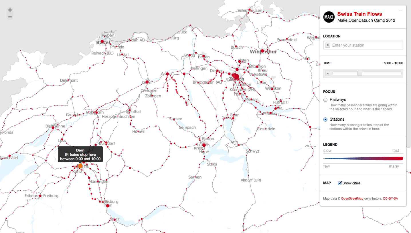 Swiss train flows preview